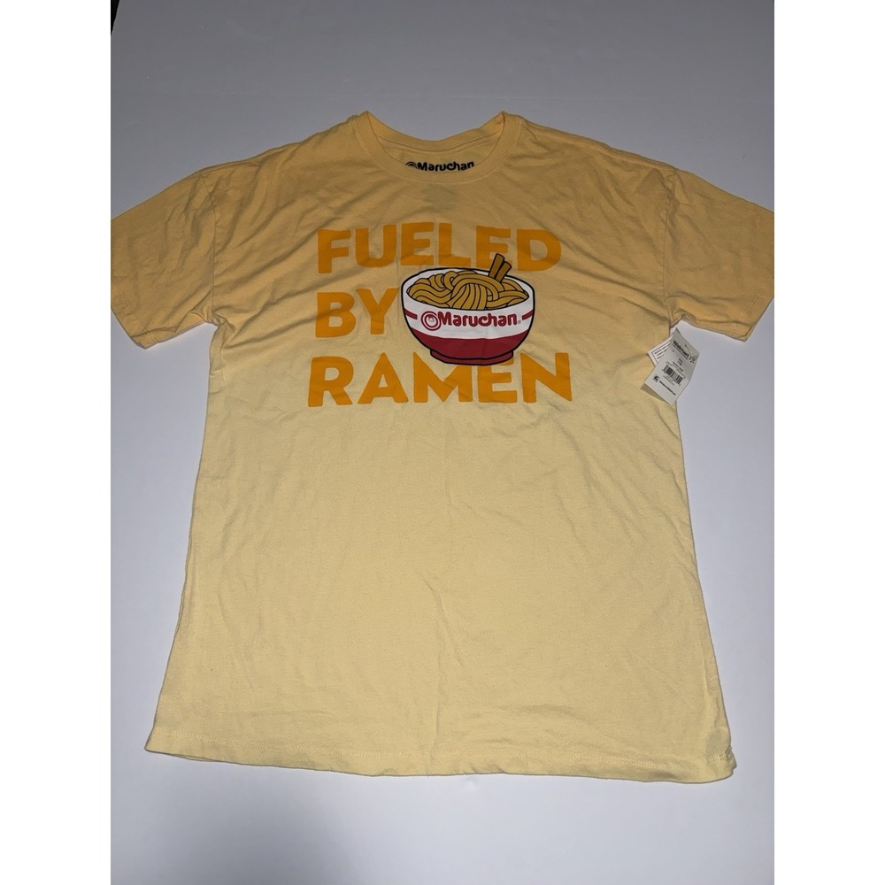 Maruchan Fueled By Ramen Kids Graphic T-Shirt XXL 18 Yellow NWT